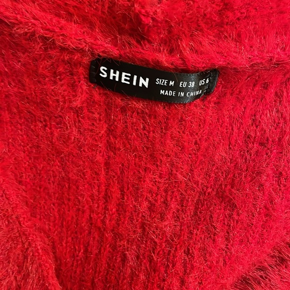 Womens Cropped Fuzzy Cardigan - Picture 5 of 6